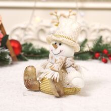 1入組led發光無臉娃娃馴鹿和聖誕老人裝飾飾品,適合聖誕節禮物