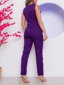 Women Two-piece Outfits - Purple - View 4