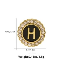 1 Peça Simples & Fashionable Em Forma De Redondo Strass Embutidos 26 Broches Para Homens O Negócio Terno Acessório