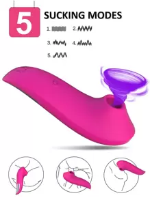 Vibrador Succionador De Clítoris Para Mujer, 5 Modos De Succión, Estimulador De Clítoris Y Pezón, Juguete Sexual Para Adultos, Masturbación Femenina, 1 Unidad
