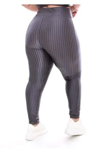 Plus Size Sports Leggings & Pants - Dark Grey - View 2