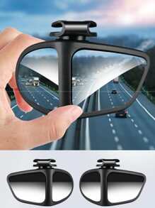 360 Degree Car Blind Spot Mirror For Front & Rear View, Reversing Auxiliary Mirror (one For The Driver) - Black - View 3