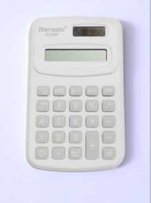 1pc Mini Calculator, Cute And Portable, Ideal For Science, Accounting And Daily Calculation, Easy To Carry - White - View 1