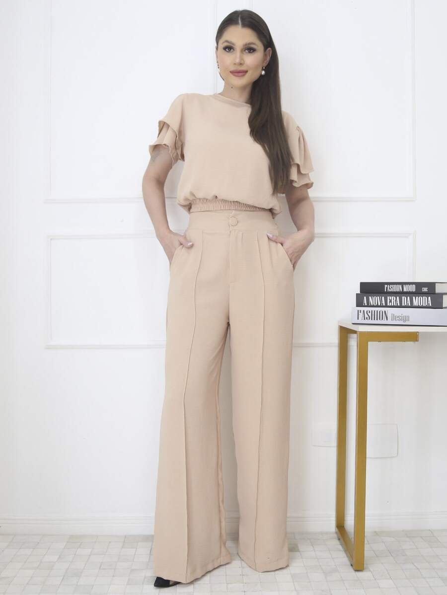 Women Two-piece Outfits - Màu be - Xem 1