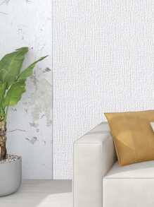 Rollo De Papel Tapiz De Estilo Simple De 1m - Blanco - Ver 2