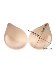 2pcs/set Women's Bra Pad, Thickened Chest Pad, Ventilated Sponge Cup Pad For Bra, Vest Or Wrapped Chest