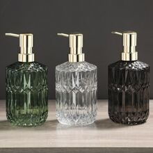 450ml Transparent Bathroom Dispenser Bottle, Press Type, For Liquid Soap, Shower Gel, Shampoo - Clear - View 3