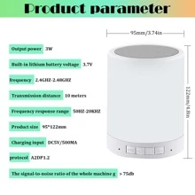 Wireless Speaker With Colorful Night Light, Portable Smart Touch Light Speaker, 7 Colors LED Desk Table Lamp For Better Sleep, 3 Levels Brightness, Support TF Card - with Colorful Lights - View 8