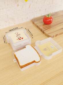1pc Bread Box Storage, Reusable Clear Container For Cake Rolls And Toast, Home Use - Yellow - View 5