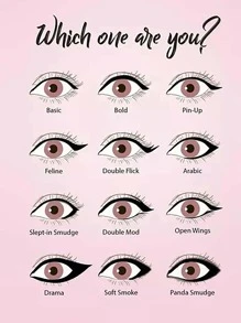 Delineador de Ojos Cosméticos - Tintas de Alta Calidad y Larga Duración, Delineadores para Maquillaje de Cejas y Ojos, Tinta para Cejas, Set de Productos Cosméticos Esenciales - Negro - Ver 9