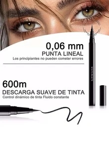 Delineador de Ojos Cosméticos - Tintas de Alta Calidad y Larga Duración, Delineadores para Maquillaje de Cejas y Ojos, Tinta para Cejas, Set de Productos Cosméticos Esenciales - Negro - Ver 7