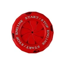 1pc 50mm Red Rotary-type Aluminum Alloy Car Engine Start Stop Decorative Cover - Red - View 2