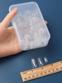 About 50 Mini Wish Bottle Pendants With Plastic Corks, Glass Bottles, Message In A Bottle, For Jewelry Making - Clear - View 4