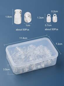 About 50 Mini Wish Bottle Pendants With Plastic Corks, Glass Bottles, Message In A Bottle, For Jewelry Making - Clear - View 5