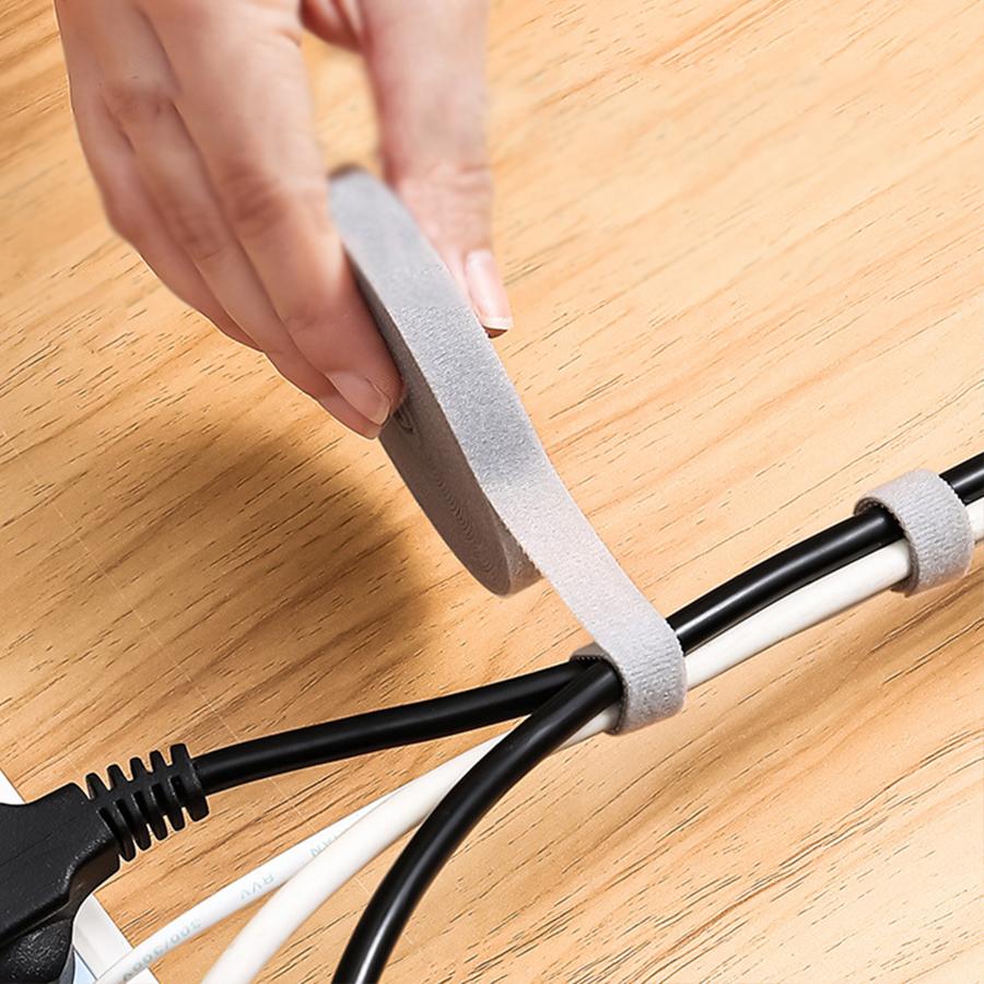 Cable Organizer Wire Management Tool With Hook And Loop Fastener Strap