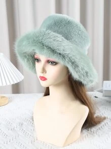 Women's  Hat For Winter With Stretch Cossack Russian Style White Warm Cap - Green - View 2