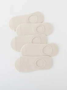 5 pares Calcetines de barco de mujeres negro