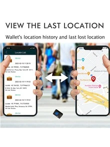 Intelligent Credit Card Holder Wallet Anti-Lost Tracker Slim Wallet Valentine's Day Gift For Men, Position Record(Via Phone GPS) Money Clip 8 Credit Card Holder Slots - Coffee Brown - View 5
