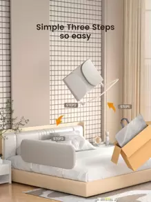 Tragbares Kinder Anti-Sturz Bettgitter, Baby Anti-Kollisions Brett, faltbar, Reise-Bettanfallschutz, einfach zu installierender Baby-Shower Familien Dekorations Geschenkartikel