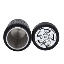 HappyWare Termo de Acero Inoxidable en Forma de Llantas Apiladas - Negro - Ver 3