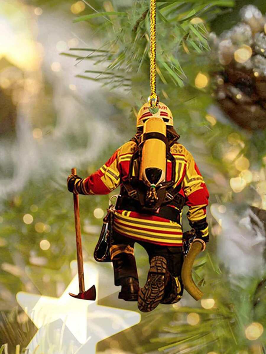 1 Miếng Nhân viên cứu hỏa Hình dạng Vật rủ xuống Đồ trang trí , Thích hợp Đối với Nhà  Đồ trang trí , Nội thất ô tô , Ngày lễ tình nhân , Năm mới , Quà sinh nhật - Màu vàng - Xem 1