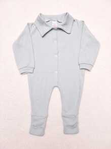 Baby Boy's Romper (Suedine) Assorted Colors - 灰色 - 查看 1
