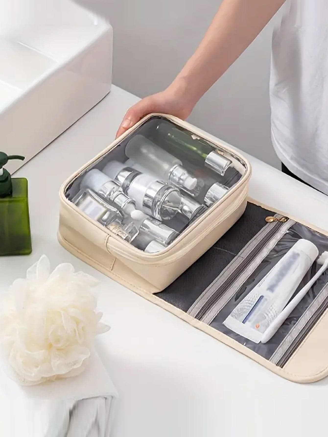 Twill Hanging Travel Cosmetic Bag Wash Bag Toiletry Bag Toiletry Travel