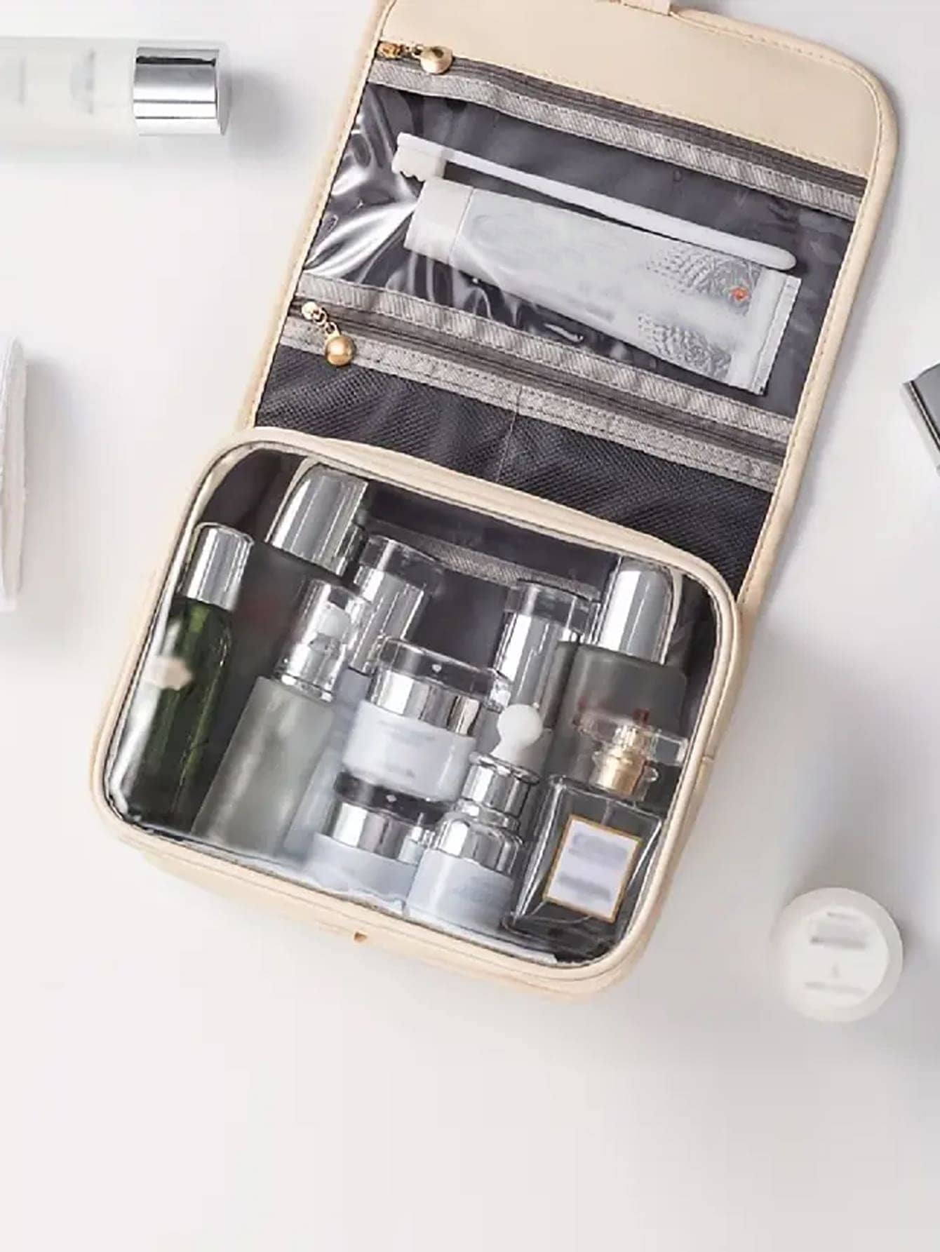 Twill Hanging Travel Cosmetic Bag Wash Bag Toiletry Bag Toiletry Travel