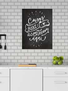 D. Lima Quadros Quadro Decorativo Frase Coisas Boas Acontecem Aqui Uno Cantinho Gourmet - 30x40 - Visão 3