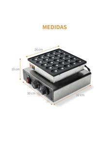 Máquina 25 Mini Hotcakes Eléctrica Industrial Muffin - Negro - Ver 4