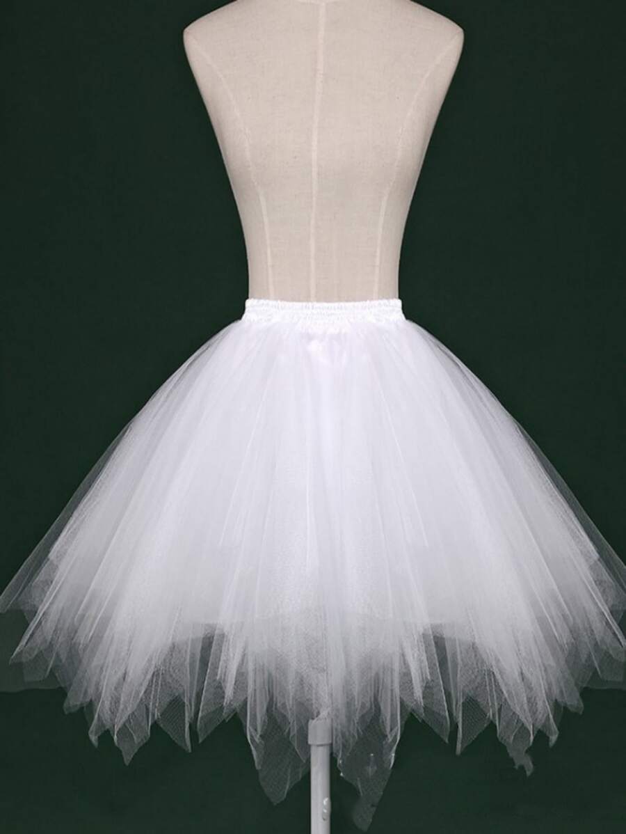 1pc Women's European And American Style Candy Color Net Yarn Ruffle Skirt, Photo Studio / Wedding Dress Photography Colored Tutu Skirt