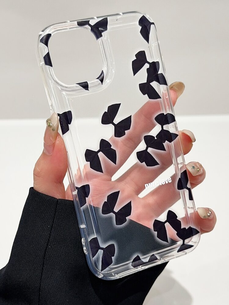 Black Butterfly Personalized Airbag Phone Case Compatible With Apple - Multicolor - View 1