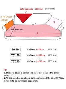 1pc Grey Short Plush Technical Fabric Sofa Cover, Modern Geometric Pattern Simple Style, Year-round Use, Anti-slip And Stain Resistant - Dark Grey - View 10