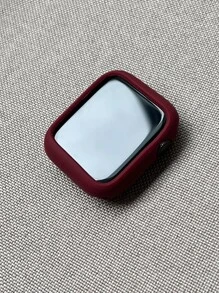 Vỏ đồng hồ silicon mềm Candy Tương thích với Apple Watch Series Se 6 5 4 3 2 1 44mm 40mm Watch6 Ốp bảo vệ màn hình bội thu 42mm 38mm - Màu Đỏ Sâu - Xem 2