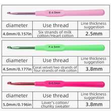 6 cái/bộ Móc sự thêu Móc Tóc Móc sự thêu Kim Công trình học nhân thể Mềm mại Nắm tay cầm Ren Bộ móc  Trơn tru Kim đan Sợi DIY Dệt Công cụ Đối với Tốt Làm việc , Ren Dệt kim - Màu sắc - Xem 9