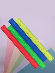 4pcs/Set Back To School Multicolor 30cm Metric Ruler And 11.8 Inch Inches Ruler With High Definition Scale For Study & Office Work,Rulers - Multicolor - View 7