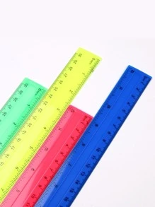 4pcs/Set Back To School Multicolor 30cm Metric Ruler And 11.8 Inch Inches Ruler With High Definition Scale For Study & Office Work,Rulers - Multicolor - View 5