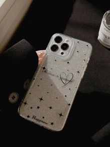 1 pièce Étui de téléphone pailleté et éclatant avec porte-carte transparent compatible avec iPhone 16 15 14 13 12 11 XS XR X 7 8 Plus Pro Max