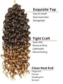 Ombre Curly Synthetic Hair Braid - Multicolor - View 3