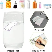 250入組/卷食物貯藏標籤冰箱紙貼紙自黏式可拆卸餐飲日期標籤1.2X2英寸防水冰箱標籤標籤適用於瓶子廚房禮品袋 - 彩色 - 查看 2