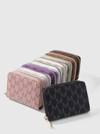 SOUTHLAND&KANGAROO 多功能拉链零钱包 多色选择 字母图形 多卡位卡片收纳盒 卡片收纳 学校用品 学校 宿舍 轻便便携卡位 身份证 白领阶层 女性 节日 周年纪念 生日 礼品配件 礼品卡夹 钱包 名片夹 信用卡夹 女士 女士钱包 迷你钱包 零钱包 钱包 卡片钱包