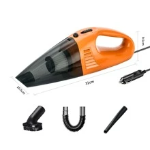 1pc Car Vacuum Cleaner With 3300pa Powerful Suction, Cordless Handheld Vacuum Cleaner For Dry & Wet Use, Usb Rechargeable - Orange - View 9