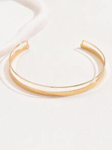 1pc Fashionable Simple Style Dual Layer Metal Choker Necklace For Women, Suitable For Casual, Party, Thanksgiving, Halloween, Lock Chain Collarbone Chain