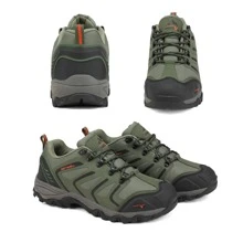 Men's Low Top Waterproof Hiking Shoes Trekking Trails Outdoor Work Shoes - xanh quân đội - Xem 2