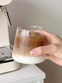 富士山形狀的硼矽酸玻璃咖啡杯/飲料杯 - 透明 - 查看 3