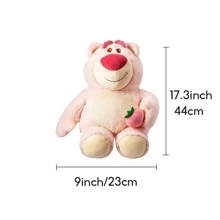 Miniso Pixar Lotso Series Doll-Strawberry Bear No. 14 Plush Doll Toy Pillow Birthday Gift (Light Pink) - Baby Pink - View 6