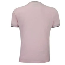 T-SHIRT WITH DETAILS IN NECK AND CUFF GARANTY - Pink - View 3