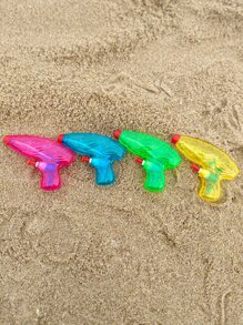 Set di 4 pistole ad acqua da 80ml per giocare all'aperto in estate, con gittata di 5-7 metri, pistole finte nere, giocattoli per bambini, in plastica