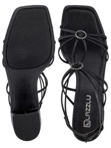 Women Heeled Sandals - 黑色 - 查看 2