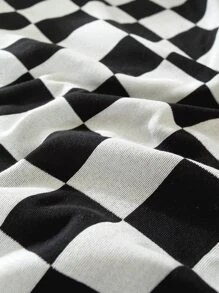 Funda de sofá reversible de tablero de ajedrez en estilo minimalista moderno con función antiarañazos para gato y multiusos para camping y picnic y mantel y cubierta completa y toalla de sofá universal antideslizante, 1 pieza - Blanco y Negro - Ver 10